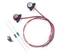 Piezas Orugas Rc Para Tamiya Para Scania 770s Para Volvo Para Man 1/14 Luces Posición Lámpara Lateral Decorar Camión Volquete RC Piezas Refacción Modificaciones Coche(Red)