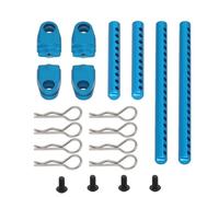 Piezas Orugas Rc Para Tamiya Para TT02 Para TT-02 Soportes Poste Cuerpo Metal Carcasa Coche Con Clips R Pieza Columna Fijación Modelo Ensamblado Piezas Mejora RC(Blue)