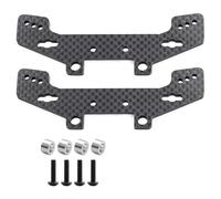Piezas Orugas RC para Tamiya para TT02 TT02R 1/10 RC Piezas Coche Actualizaciones Accesorios Fibra Carbono Torre Choque Delantero Trasero Universal para Carrera Larga 65mm 70mm(SizeB)