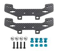 Piezas Orugas RC para Tamiya para TT02 TT02R 1/10 RC Piezas Coche Actualizaciones Accesorios Fibra Carbono Torre Choque Delantero Trasero Universal para Carrera Larga 65mm 70mm(Size A)