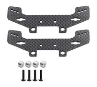 Piezas Orugas RC para Tamiya para TT02 TT02R 1/10 Repuestos Mejoras Coches RC Fibra Carbono Placa Torreta Amortiguación Delantera Trasera(Type B)