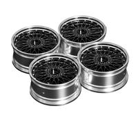 Piezas Orugas RC para Traxxas para HPI para Kyosho 1/10 RC Piezas Coche Accesorios Mejorados 4 Uds 1,9 Pulgadas Metal Ruedas Derrape Carretera Bujes Ligeros(Black)