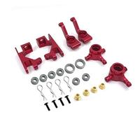 Piezas Orugas Rc Para Traxxas Para Slash 1/10 Bloque De Dirección Izquierdo Derecho Aluminio Parte 6837X C Hub 6832X Rueda Portadora Eje 1952X(Red)