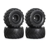 Piezas Orugas Rc Para TRX4M 1/18 Para FMS Para FCX24 Para Axial AX24 1/24 4 Uds 1,0 Juego Neumáticos Llanta Rueda Piezas Coche Trepador Control Remoto Monster Truck(Black)