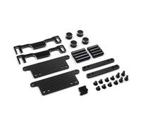 Piezas Orugas RC Soporte Corto Grafito Aluminio para Kyosho para Optima Mid Pro 1/10 Control Remoto Actualizaciones Piezas Coche Accesorios KYOP-033BK