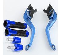 Piezas Palanca De Embrague De Freno Para Motocicleta, Accesorios Ajustables Para Manillar De Motocicleta, Rombo 3D CNC Con Para Kawasaki GPZ500S EX500R NINJA 1990-2009(Azul)