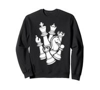 Piezas para Amantes del ajedrez Jugador Vintage Listo para Jugar Sudadera