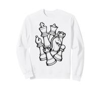 Piezas para Amantes del ajedrez Jugador Vintage Listo para Jugar Sudadera
