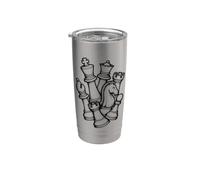 Piezas para amantes del ajedrez jugador vintage listo para jugar Vaso térmico de acero inoxidable de doble pared