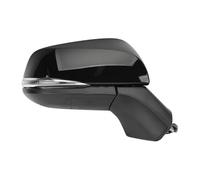 Piezas para coche Para Toyota Para RAV4 2019-2022 Marco Cubierta Espejo Retrovisor Coche Luz Señal Giro Lente Lámpara Vidrio Calefactado Lateral Espejo Retrovisor Completo(8pins black R)