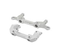 Piezas para coches RC Compatible Con Axial Para SCX10 III AXI03007 1/10 RC Accesorios De Actualización De Coche Piezas De Repuesto De Aluminio Parachoques Delantero Trasero Servo Montaje(Silver)