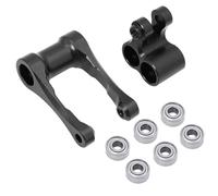 Piezas para coches RC Compatible Con LOSI Para Promoto Para Motocicleta MX 1/4 RC Con Rodamientos Agrandados Soporte De Servo De Dirección Soporte De Amortiguador Trasero Varilla De Amarre(Black)