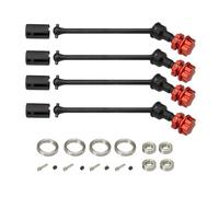 Piezas para coches RC Para 1/10 Para Traxxas Para Maxx Para WideMaxx 4 Piezas Eje De Transmisión Extendido Acero Metálico CVD Con Rueda Estriada Hex 8996X Actualización Automóvil RC(Black,B Set)