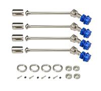 Piezas para coches RC Para 1/10 Para Traxxas Para Maxx Para WideMaxx 4 Piezas Eje De Transmisión Extendido Acero Metálico CVD Con Rueda Estriada Hex 8996X Actualización Automóvil RC(Silver,A Set)