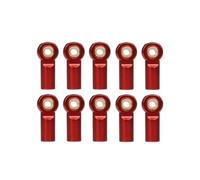 Piezas para Coches RC para AXIAL para SCX10 D90 D110 para Tamiya CC01 1/10 RC Coche De Orugas 10 Piezas Metal M3 Enlace Tirante Extremo Rótula(Red)