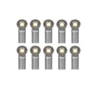 Piezas para Coches RC para AXIAL para SCX10 D90 D110 para Tamiya CC01 1/10 RC Coche De Orugas 10 Piezas Metal M3 Enlace Tirante Extremo Rótula(Silver)