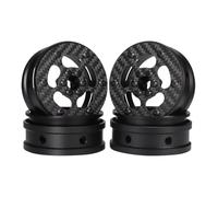 Piezas para Coches RC para Capra para SCX10 Pro para Wraith para TRX4 Gmade R1 para Element para Enduro DIY 1/10 4 Uds RC Crawler 2,2 Llanta De Ruedas Beadlock De Aluminio De Fibra De Carbono(Type-D)