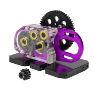 Piezas para coches RC Para SCX10 Para Comp Para Builds PRO Para Element Para Gspeed Para LCG Para Chasis 1/10 RC Crawler Aluminio 2 Juego De Caja De Cambios Overdrive De Transmisión Para Baja(Purple)