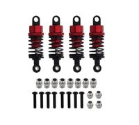 Piezas para coches RC Para Tamiya Para TT-01 Para TT-02 1/10 4 Piezas Amortiguadores Metal Juego Aceite Coche RC Accesorios Actualizaciones Reemplazo Y Reparación(Red)