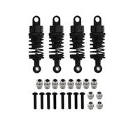 Piezas para coches RC Para Tamiya Para TT-01 Para TT-02 1/10 4 Piezas Amortiguadores Metal Juego Aceite Coche RC Accesorios Actualizaciones Reemplazo Y Reparación(Black)