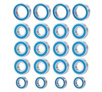 Piezas para Coches RC para Tamiya para TT-01 TT01D TT01E TT02B TT01 para Chasis 1/10 RC Car Upgrade Parts Kit De 20 Cojinetes Sellados Goma
