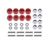 Piezas para coches RC Para Traxxas Para Slash 4X4 Para Rustler Para Rally Para VXL Para Nitro 4-Tec 4WD 1/10 8 Piezas Cubos Rueda Hexagonales Tuerca Seguridad M4 12 Mm Coche RC