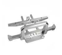 Piezas para coches RC Para Traxxas Para TRX4 Para Defender 82056-4 1/10 Coche Trepador Control Remoto Piezas Mejora Parachoques Delantero Trasero Cabrestante Base Montaje Decoración(Silver,Set)