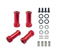 Piezas para coches RC Para Wltoys 12428-ABC 12429 12423-ABC 12423 1/12 rc Car Parts Adaptadores Para Cubo Hexagonal Rueda Aluminio De 12 Mm Adaptador Extensión 30 Largo Acoplador Combinador(Red)