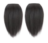 Piezas para el cabello 2 uds 9, 8 pulgadas Invisible engrosado y esponjoso adorno para el cabello Clip en la parte superior femenina para trabajo escuela uso diario negro pardusco
