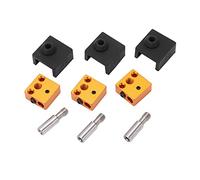 Piezas para impresora 3D, 3 juegos de calcetines de silicona, bloque calefactor de aluminio y garganta de acero inoxidable, compatible con Ender 3, Ender 5, CR10, CR10S, S4, S5 para