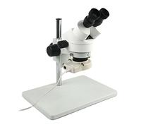 Piezas para microscopios de laboratorio Ampliación de zoom continuo 3. 5x-90x Microscopio estéreo industrial binocular(Gold)