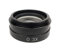 Piezas para microscopios de laboratorio Lente de cristal de objetivo auxiliar 0.5X/2.0X/0.3X Barlow for 10A 180X 300X C-MOUNT Lens Industry Video Microscope Camera(0.3X)