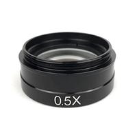 Piezas para microscopios de laboratorio Lente de cristal de objetivo auxiliar 0.5X/2.0X/0.3X Barlow for 10A 180X 300X C-MOUNT Lens Industry Video Microscope Camera(0.5X)