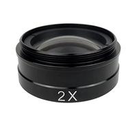 Piezas para microscopios de laboratorio Lente de cristal de objetivo auxiliar 0.5X/2.0X/0.3X Barlow for 10A 180X 300X C-MOUNT Lens Industry Video Microscope Camera(2.0X)