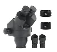 Piezas para microscopios de laboratorio Microscopio binocular estéreo con zoom continuo de 7X a 45X, ocular WF10X/20 mm, lente Barlow for soldadura de PCB de teléfono, 3,5X a 90X (0,5X2X)