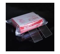 Piezas para microscopios de laboratorio Portaobjetos de vidrio en blanco for microscopio cóncavo doble, reutilizable, de laboratorio, 50 Uds., 25,4x76,2mm