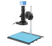 Piezas para microscopios de laboratorio UHD 12MP 4K I_MX334 HDMI Video Microscopio Cámara Zoom C Lente de montaje 56 Anillo de luz LED Grabador de detección de soldadura industrial(500X B Set)