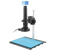 Piezas para microscopios de laboratorio UHD 12MP 4K I_MX334 HDMI Video Microscopio Cámara Zoom C Lente de montaje 56 Anillo de luz LED Grabador de detección de soldadura industrial(300X B Set)