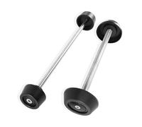 Piezas Protectoras De Rueda Deslizantes Eje Trasero Delantero Motocicleta para Ducati para Multistrada 1260/1260S 2018-2020 Alfombra anticaída(Black Front Rear)