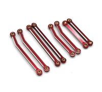 Piezas RC Compatible con JJRC C8801 C8808 C8809 AX8560 para TRX4M 1/18 RC Mejora De Coche Piezas Y Accesorios 8 Varillas De Tracción Metálicas(Red)
