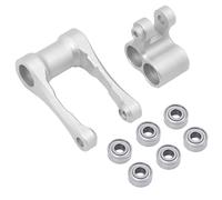Piezas RC Compatible con LOSI 1/4 RC Car Upgrade Accessories Parts Soporte De Servo De Dirección Soporte De Amortiguador Trasero Barra De Acoplamiento(Silver)