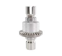 Piezas RC Compatible con MJX para Hyper Go 1/16 16207 H16BM-PL 14210 H14BM 1/14 RC Cars Piezas Engranaje Diferencial Delantero Y Trasero De Metal Mejorado(Silver)