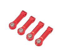 Piezas RC Compatible con Wltoys 284131 284161 284010 K989 K969 1/28 RC Accesorios De Actualización De Coche Piezas 4 Uds Parte Superior Fija De Metal para Brazo Oscilante(Red)