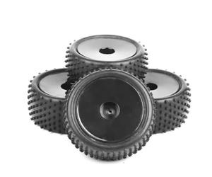 Piezas RC para Tamiya DF02 DF03 para TT02B 1/10 RC Control Remoto Coche Tracción En Las Cuatro Ruedas Neumáticos Todoterreno(Black)