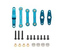 Piezas RC para Tamiya para TT02 1/10 RC Drift Car Piezas Cojinete Manivela Dirección Conjunto Enlace(Blue)