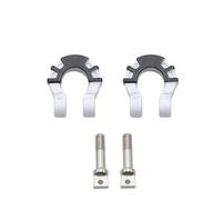 Piezas RC Para Traxxas Para Trx4 Para Trx6 Para Axial Para Scx10 D90 Para Yikong 1/10 Rc Crawler Pieza Parachoques Delantero Trasero Ganchos Remolque Enganche Grilletes Remolque Rescate(Silver)
