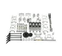 Piezas RC Para WLtoys 144001 124019 Juego 14 Amortiguadores Metálicos Y Barras Acoplamiento Brazos Oscilantes Piezas Coches RC Accesorios Mejoras Repuestos(Silver)