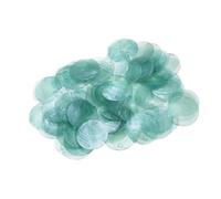 Piezas redondas de concha - 100 dijes para manualidades, colgantes planos de concha marina natural de 5 cm con agujeros, conectores de cuentas de moneda de concha de disco para campanillas de viento