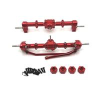Piezas Reemplazos RC Para MN Para MN168 1/12 Conector Metálico 12 Mm Delantero Trasero Conjunto Puente Puerta Coche RC Modelo Mejora Repuestos Piezas(Red)