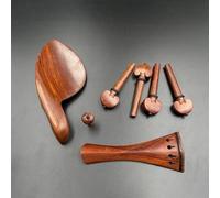 Piezas Repuesto Violín Clavijas De Afinación De Cordal De Palisandro 4/4 Clavijas De Afinación Soporte De Barbilla Piezas De Violín De Madera De Azufaifo De Ébano(4-4 A-6)